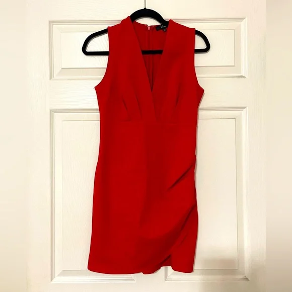 cocktail hour red wrap dress Red Wrap Dress | Womens | Medium